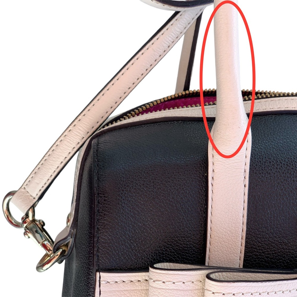 Kate Spade Kaiya Alice Black and White Leather Satchel Bag - Picture 13 of 13
